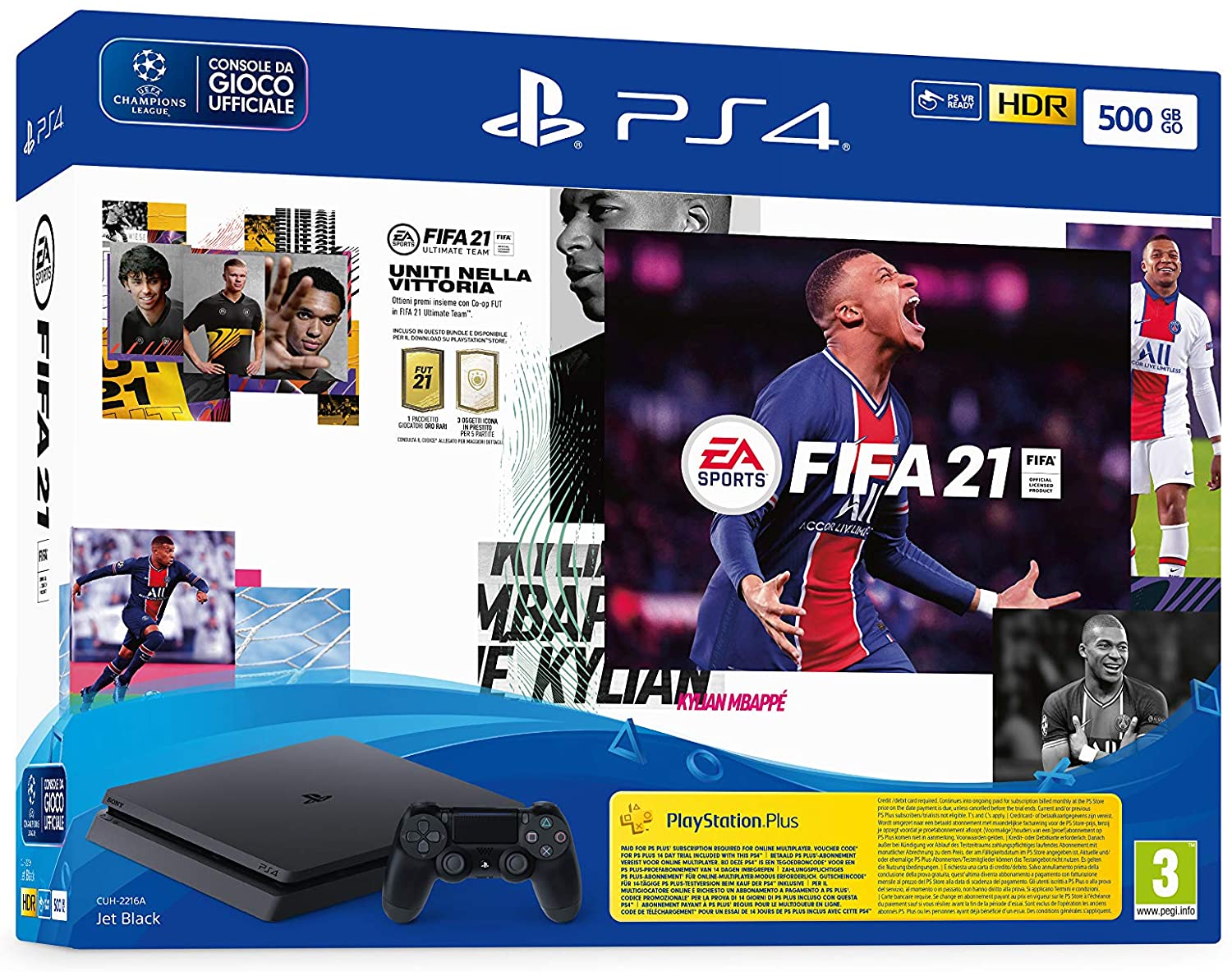 PS4 500GB Slim (F Chassis) + FIFA 21