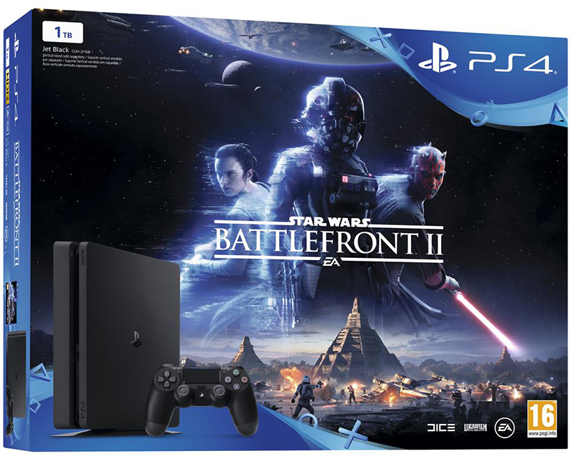 PS4 1TB Slim + Star Wars Battlefront 2 (E Chassis)