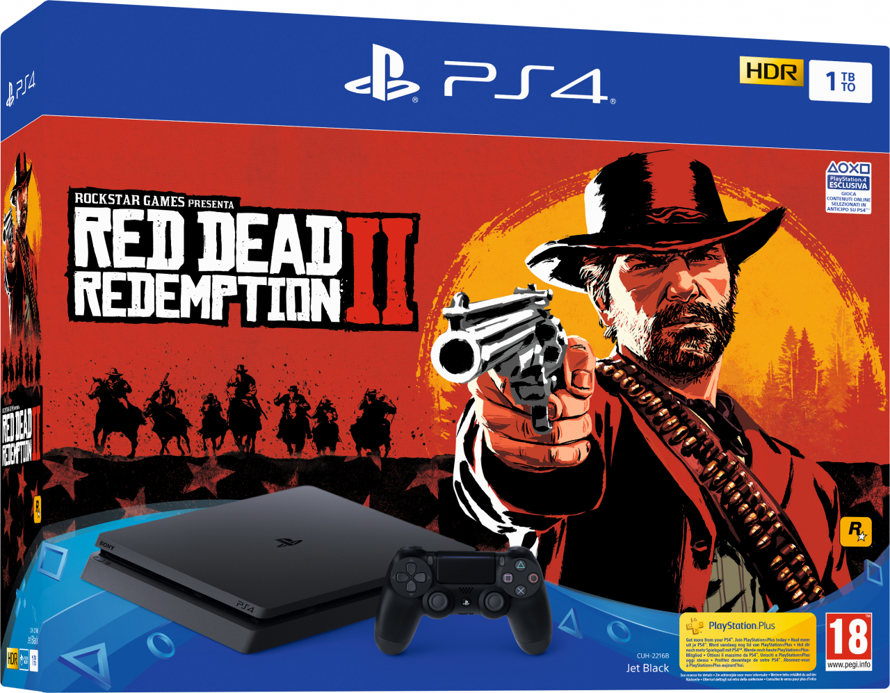 PS4 1TB Slim + Red Dead Redemption 2 (F Chassis)