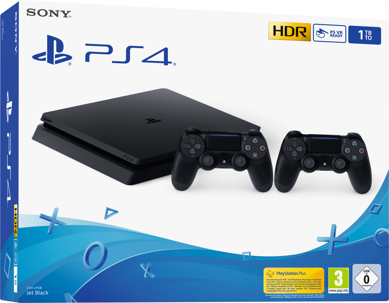 PS4 1TB Slim + 2 DualShock (F Chassis)