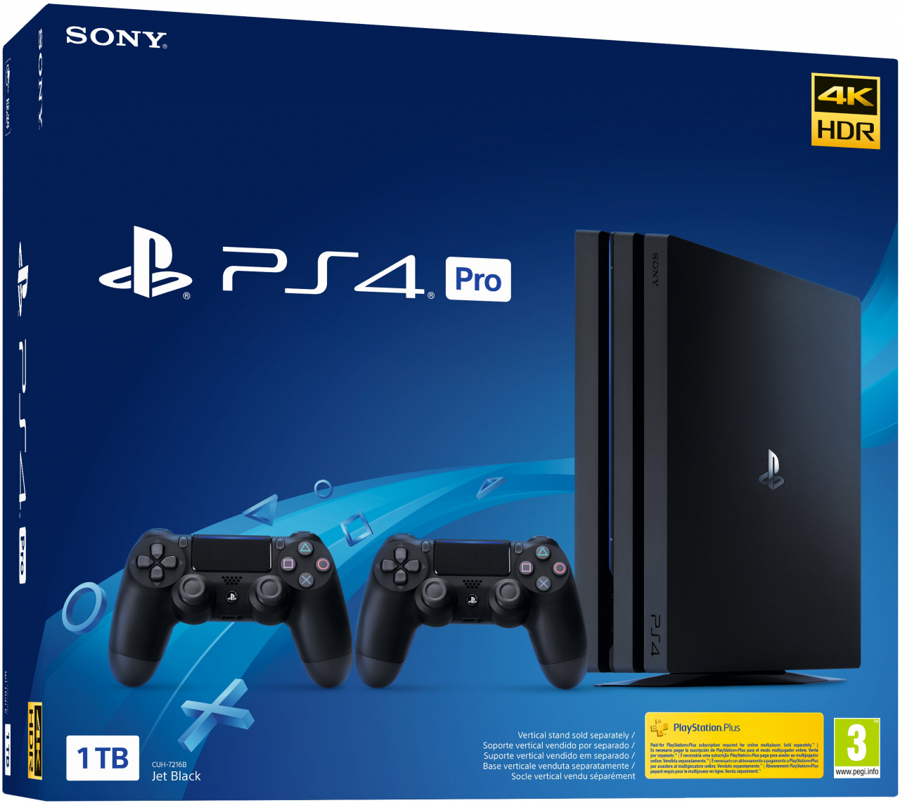 PS4 1TB Pro Gamma + 2 DualShock 4 V2