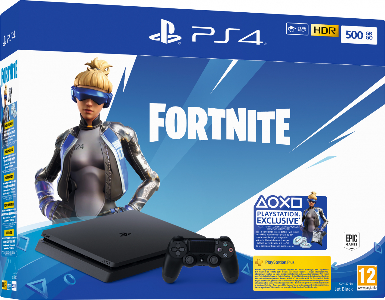 PS4 500GB Slim + Voucher Fortnite 2019 (F Chassis)