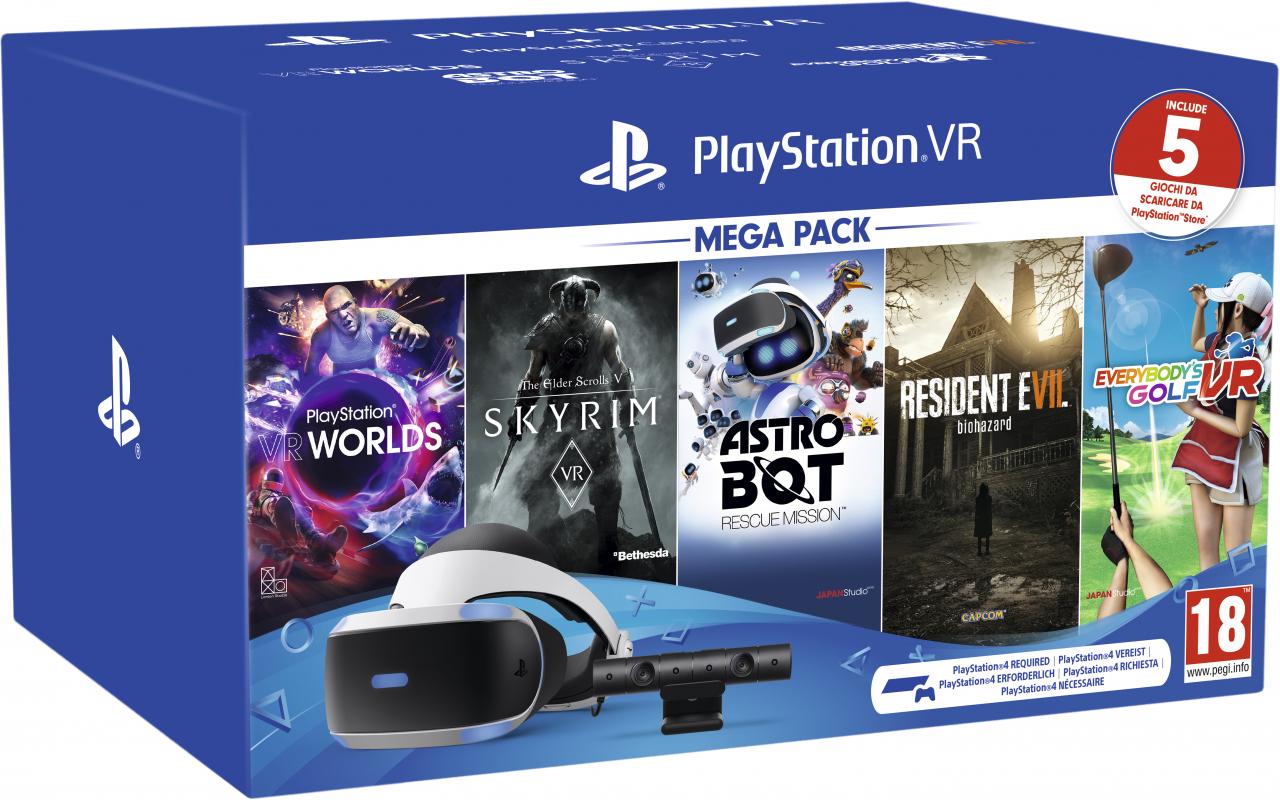 PlayStation VR Mega Pack V2 (PS Camera V2 + 5 Giochi)