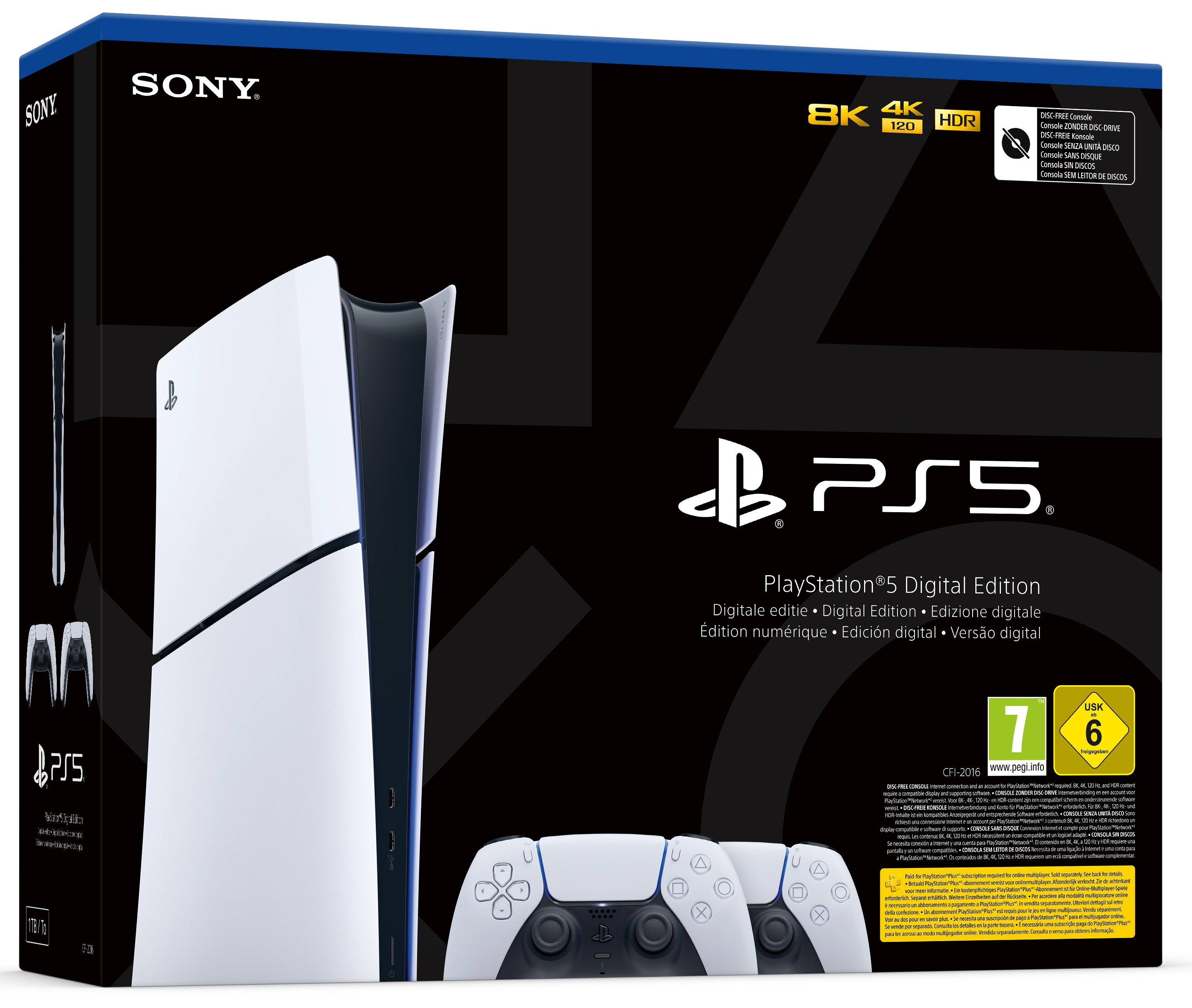 PlayStation 5 Slim + 2 Controller Dualsense (Digital Edition