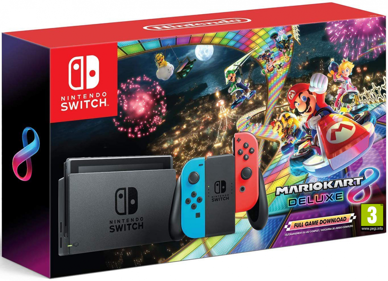 Nintendo Switch + Mario Kart 8 (Neon)