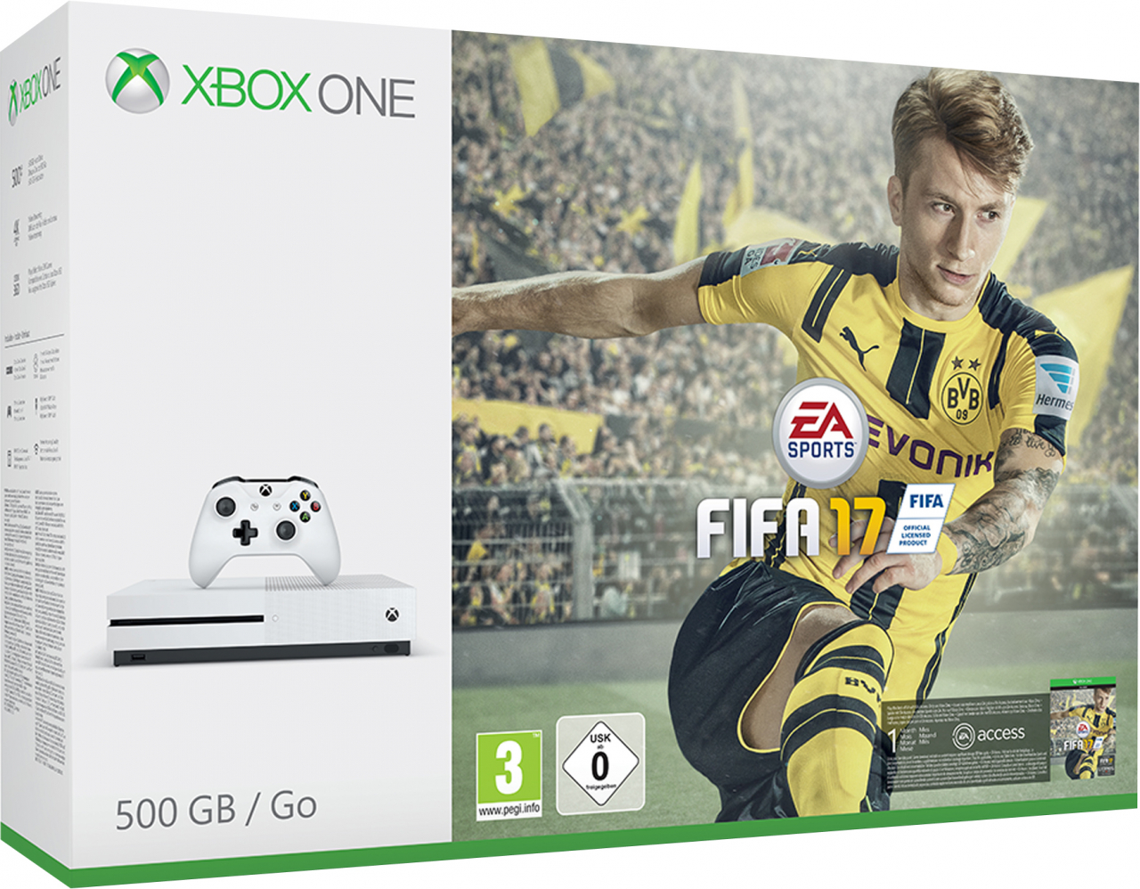 Xbox One S 500GB Cabery + FIFA 17