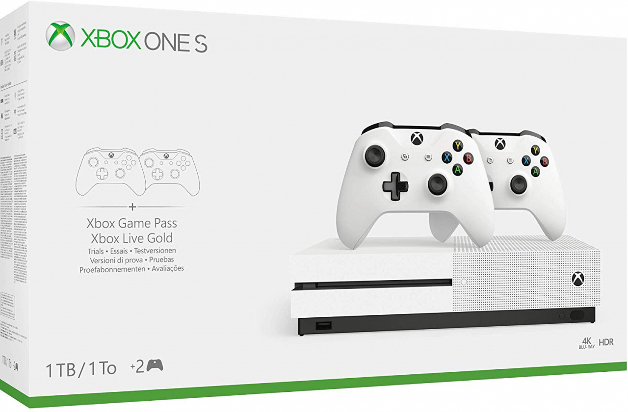 Xbox One S 1TB + 2 Controller + Xbox Game Pass