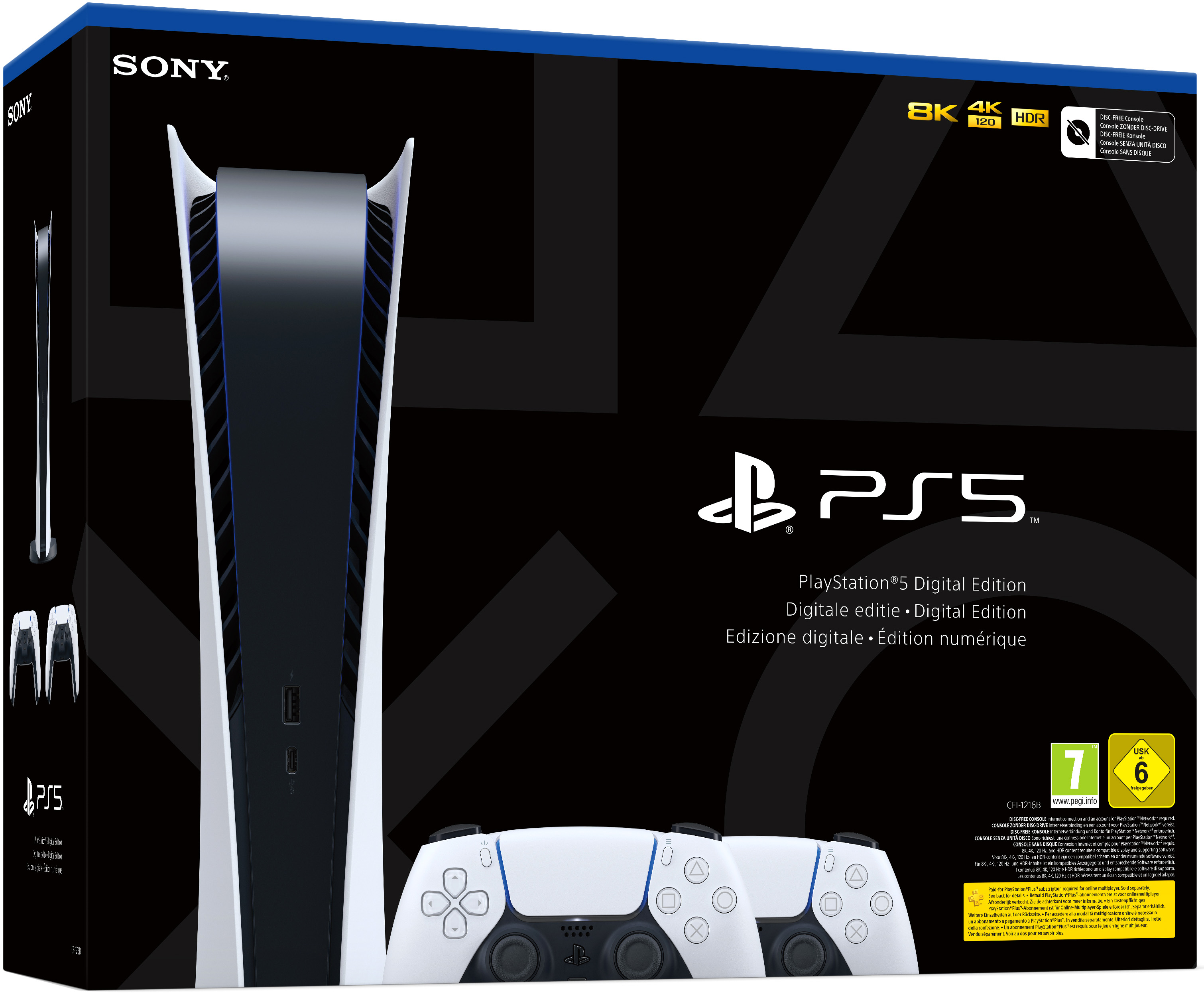 PlayStation 5 + 2 Controller Dualsense (Digital Edition