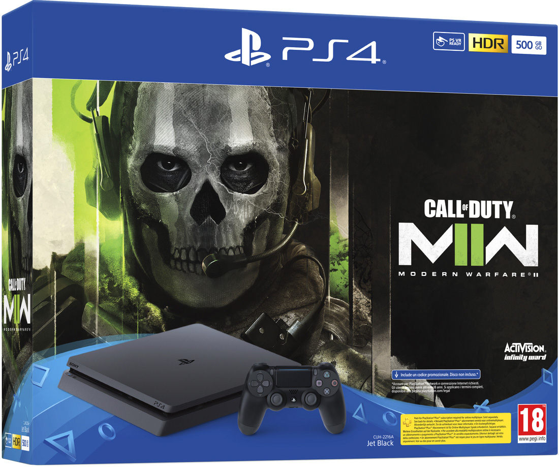 PS4 500GB Slim + Call Of Duty Modern Warfare 2 (F Chassis)